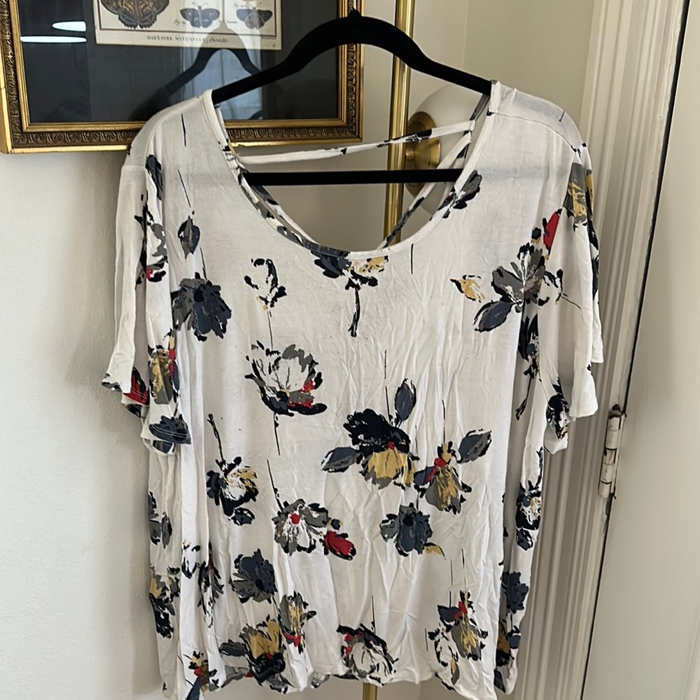 White Floral T Shirt